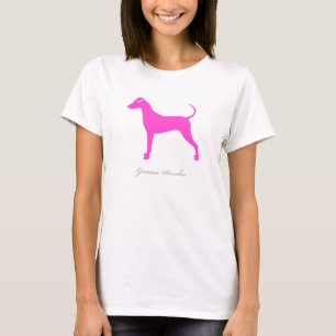 Deutscher Pinscher-T - Shirt (rosa natürliche