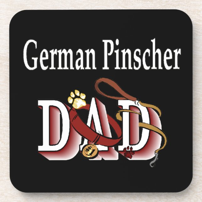 Deutscher Pinscher Vater Getränkeuntersetzer (Vorderseite)