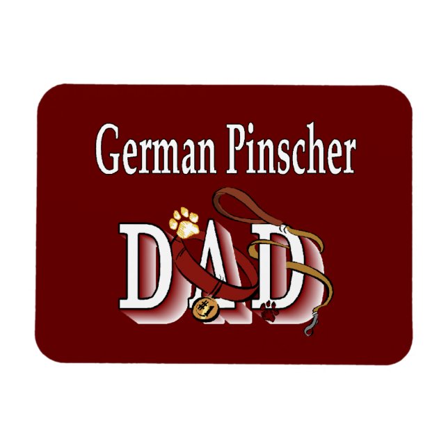 Deutscher Pinscher Vater Magnet (Horizontal)