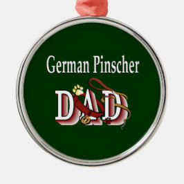 Deutscher Pinscher Vater Silbernes Ornament