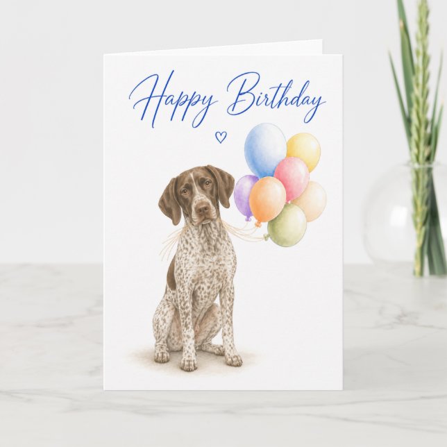 Deutscher Pointer Geburtstag Karte (Vorderseite)