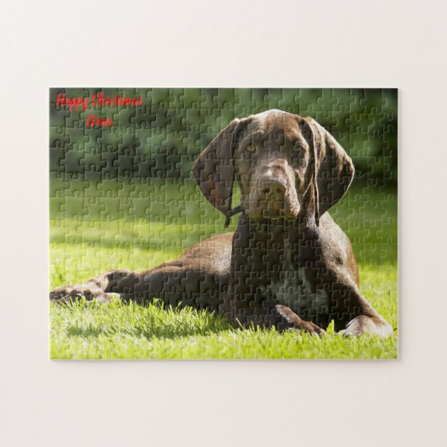 Deutscher Pointer Hund. Puzzle (Horizontal)