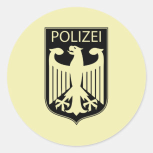 Deutscher Polizeiadler Runder Aufkleber