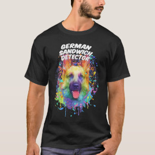 Deutscher Sandwich Detektor Deutscher Schäferhund T-Shirt