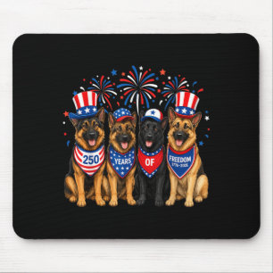 Deutscher Schäferhund 250 Jahre Amerikanisch 1776  Mousepad