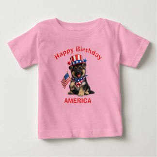 Deutscher Schäferhund (2m) Patriotisches Kinder T- Baby T-shirt