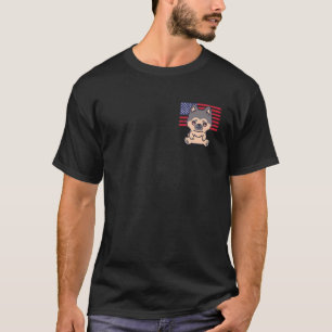 Deutscher Schäferhund 4. Juli Patriotisch Amerikan T-Shirt