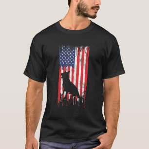 Deutscher Schäferhund 4. Juli Patriotisch Amerikan T-Shirt