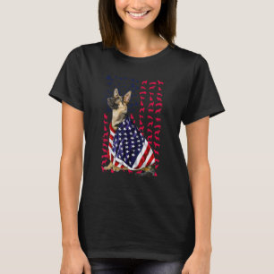Deutscher Schäferhund 4. Juli US-Flagge Patriot Hu T-Shirt