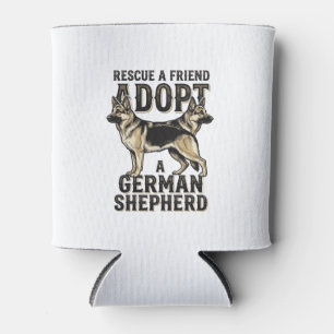 Deutscher Schäferhund Adoption Vintage Rettungshun Dosenkühler