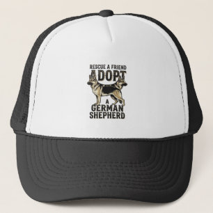 Deutscher Schäferhund Adoption Vintage Rettungshun Truckerkappe
