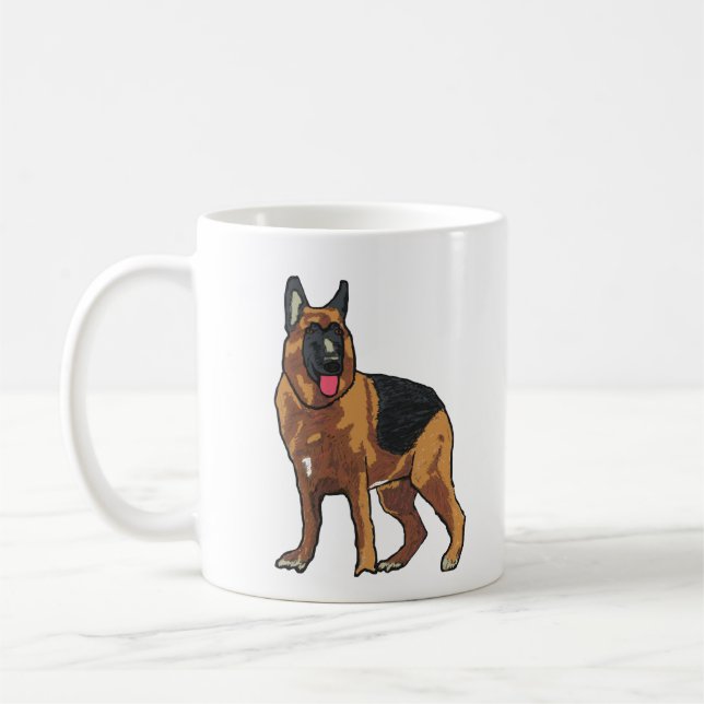 Deutscher Schäferhund Alsatian Kaffeetasse (Links)