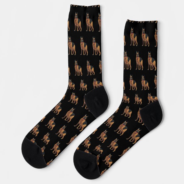 Deutscher Schäferhund Alsatian Socken (Linkes Detail)