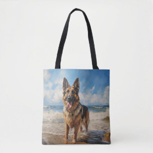 Deutscher Schäferhund am Strand