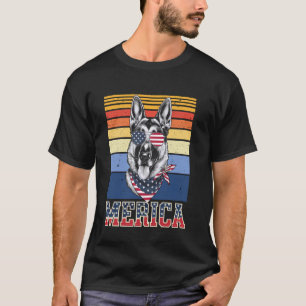 Deutscher Schäferhund Amerikanisches Patriot-Shirt T-Shirt