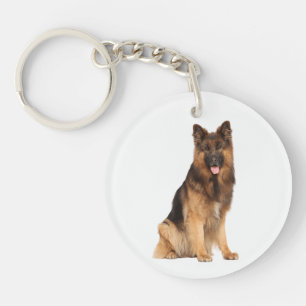 Deutscher Schäferhund, aufwickeln, gerade Design, Schlüsselanhänger