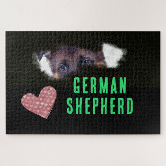 Deutscher Schäferhund Augen Einheitsfarbe 1000 Tei Puzzle