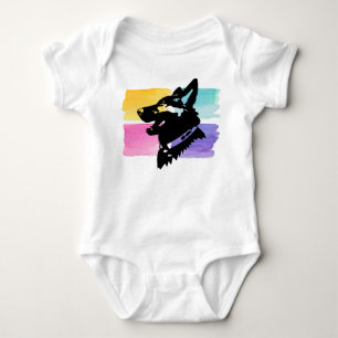 Deutscher Schäferhund Baby Bodysuit Colorful Strampler