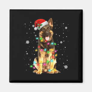 Deutscher Schäferhund Baum Weihnachten Xmas Hunde Magnet