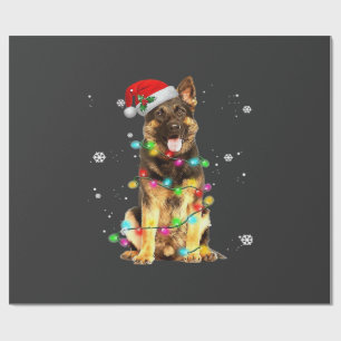 Deutscher Schäferhund Baum Weihnachtspulli Xmas Do Geschenkpapier