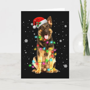 Deutscher Schäferhund Baum Weihnachtspullover Xmas Karte
