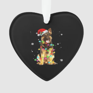Deutscher Schäferhund Baum Weihnachtspullover Xmas Ornament