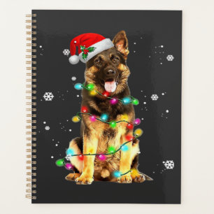 Deutscher Schäferhund Baum Weihnachtspullover Xmas Planer
