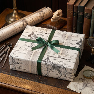 Deutscher Schäferhund Bauplan Geschenkpapier