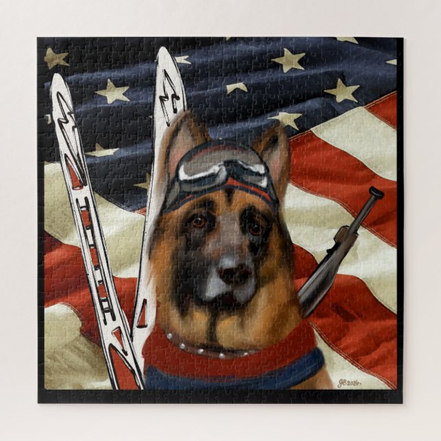 DEUTSCHER SCHÄFERHUND-BIATHLON  PUZZLE (Vertikal)