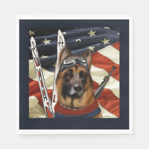 DEUTSCHER SCHÄFERHUND BIATHLON SERVIETTE