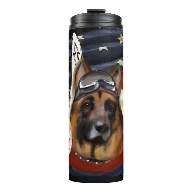DEUTSCHER SCHÄFERHUND BIATHLON  THERMOSBECHER (Vorderseite)