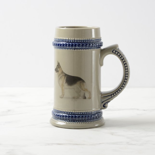 Deutscher Schäferhund Bierglas (Rechts)