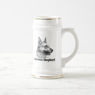Deutscher Schäferhund Bierglas