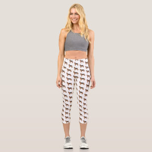 Deutscher Schäferhund-Cartoon Capri Leggings