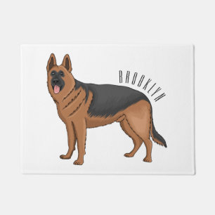 Deutscher Schäferhund-Cartoon Fußmatte