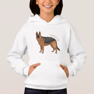 Deutscher Schäferhund-Cartoon Hoodie