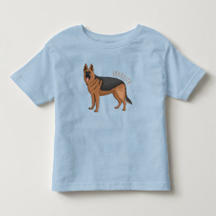 Deutscher Schäferhund-Cartoon Kleinkind T-shirt