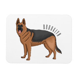 Deutscher Schäferhund-Cartoon Magnet