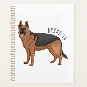Deutscher Schäferhund-Cartoon Planer