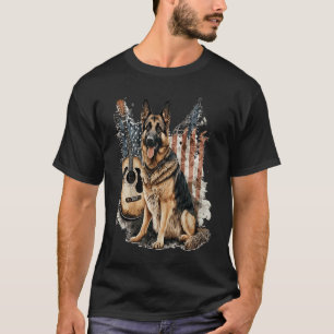 Deutscher Schäferhund Country-Musik Amerikanisches T-Shirt