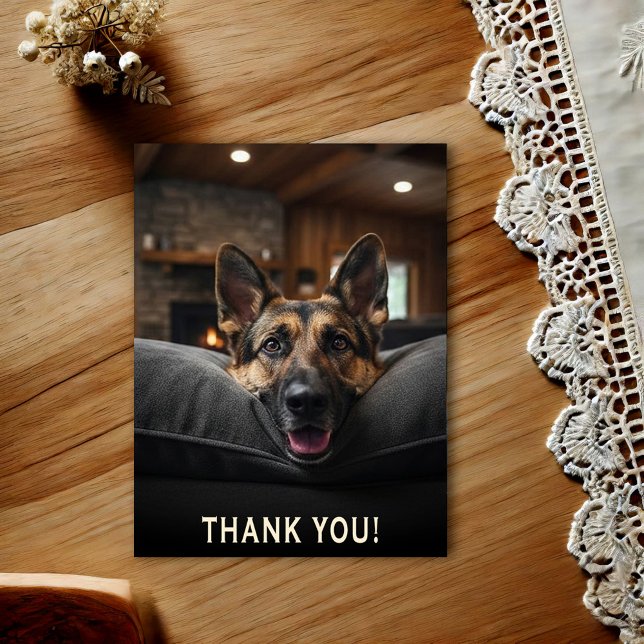 Deutscher Schäferhund Dankeschön Postkarte (Von Creator hochgeladen)