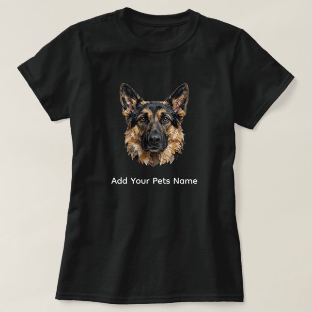 Deutscher Schäferhund Design T-Shirt (Design vorne)
