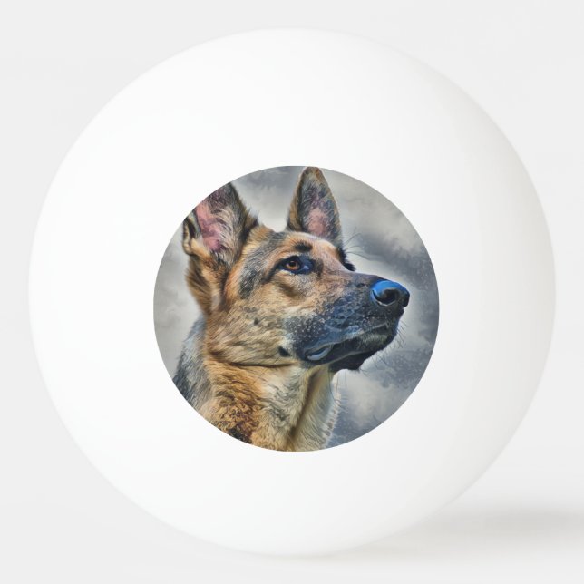 Deutscher Schäferhund Dog Golf Balls Golf Hat Clip Tischtennisball (Vorderseite)