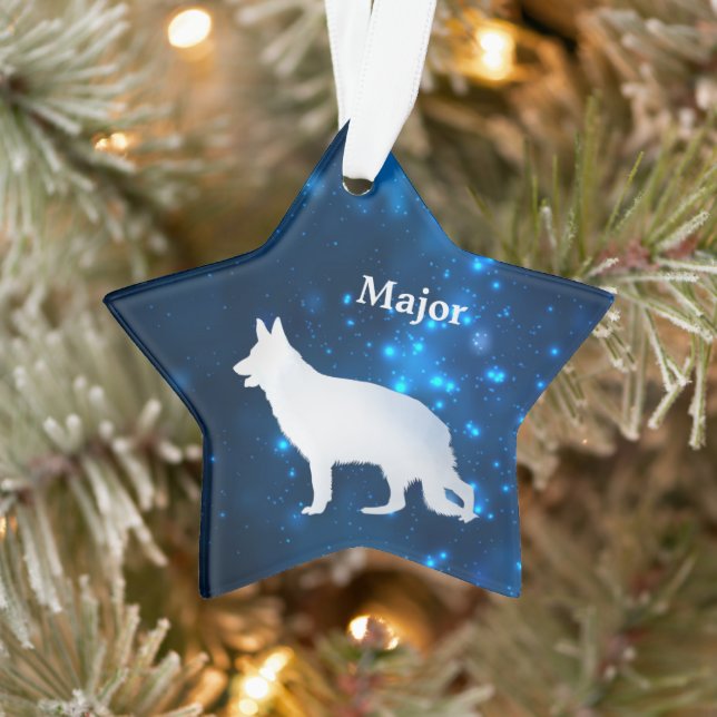 Deutscher Schäferhund Dog Star Personalisierte Orn Ornament (Baum)