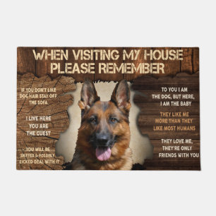Deutscher Schäferhund Doormat, Funny GSD Lover Ges Fußmatte