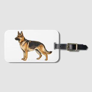 Deutscher-Schäferhund-Doppelkissen Gepäckanhänger