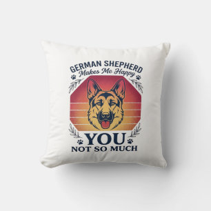 Deutscher Schäferhund Du Hund Retro Sonnenuntergan Kissen