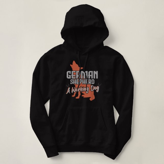 Deutscher Schäferhund ein arbeitsfähiger Hund lieb Hoodie (Design vorne)