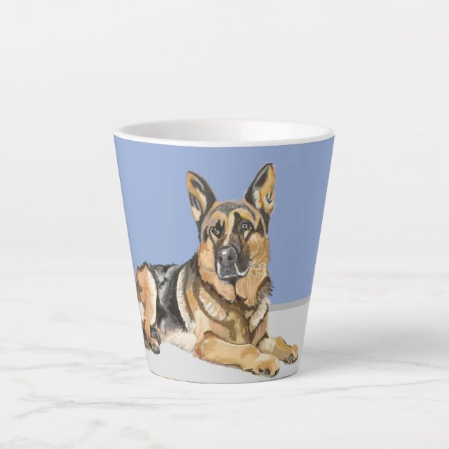 Deutscher Schäferhund, elsässischer Milchtasse (Vorderseite)