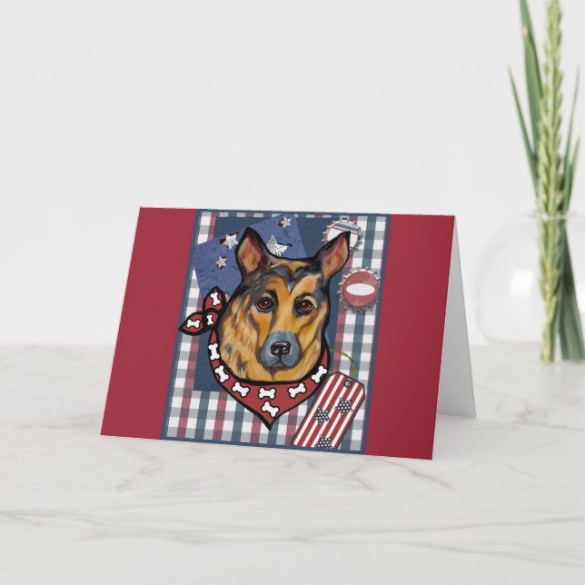DEUTSCHER SCHÄFERHUND FEIERTAGSKARTE (Vorderseite)